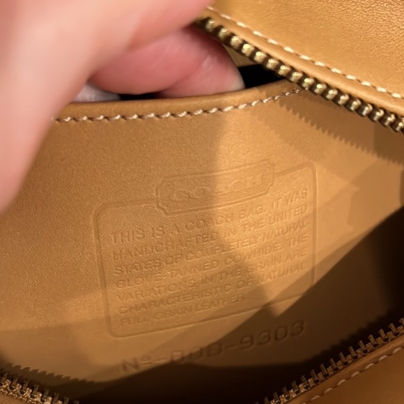 New Vintage Coach Bleeker Tote Satchel Top Handle Tan Leather 9303 - Picture 5 of 5